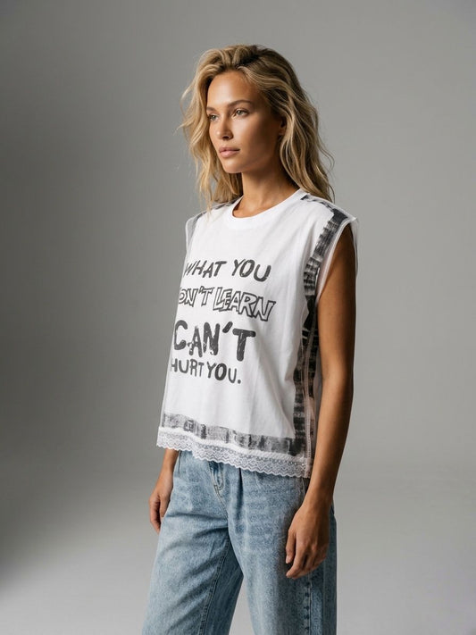 Camiseta con organza