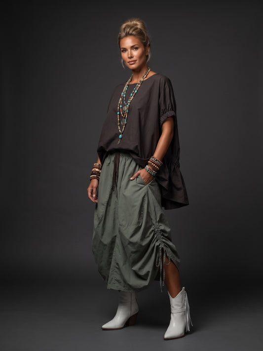 Blusa asimétrica algodón