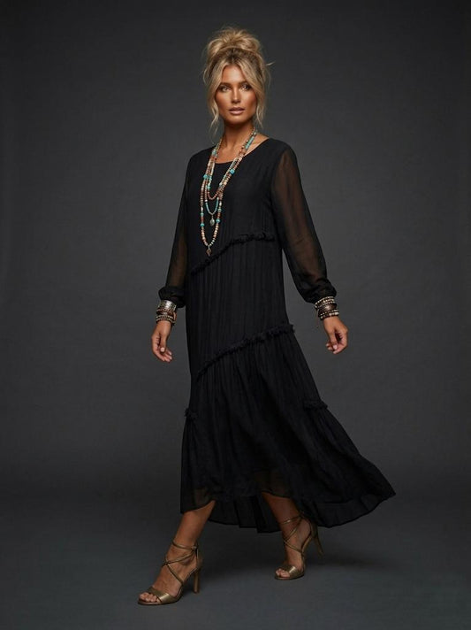 Vestido seda vivos