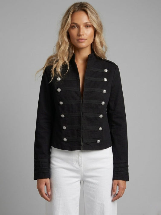Saco estilo Napoleón con botón semi plano