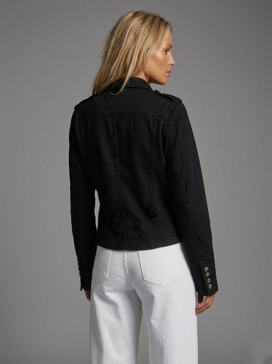 Saco estilo Napoleón con botón semi plano