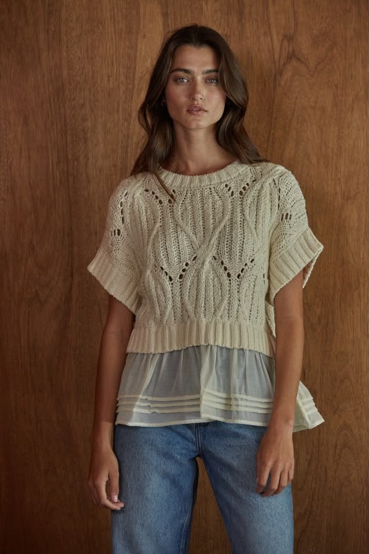 Blusa tejida Peplum