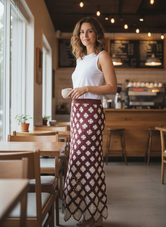 Falda de crochet sirena