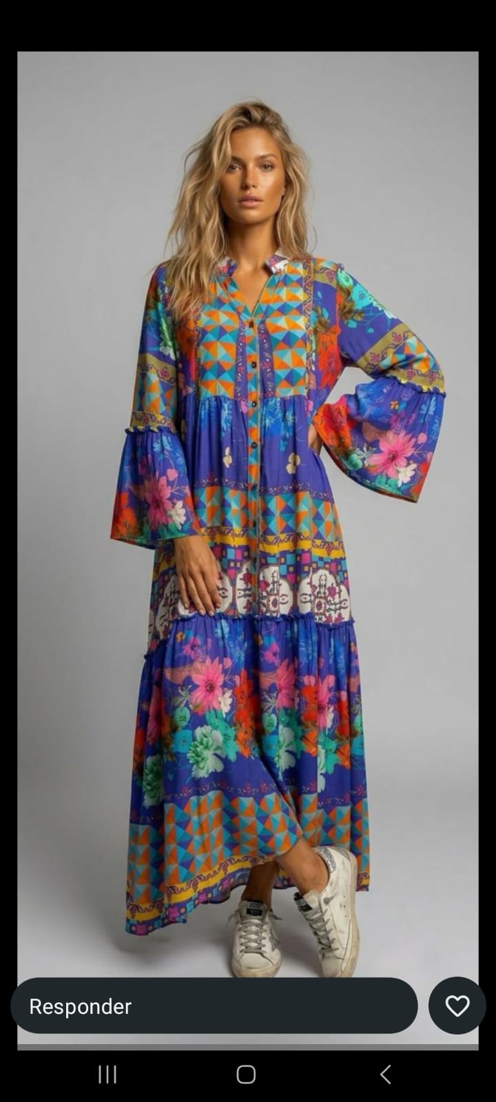 Vestido estampado triángulos