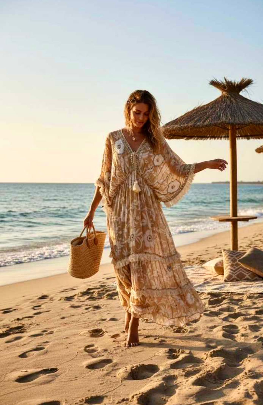 Vestido flores de hilo