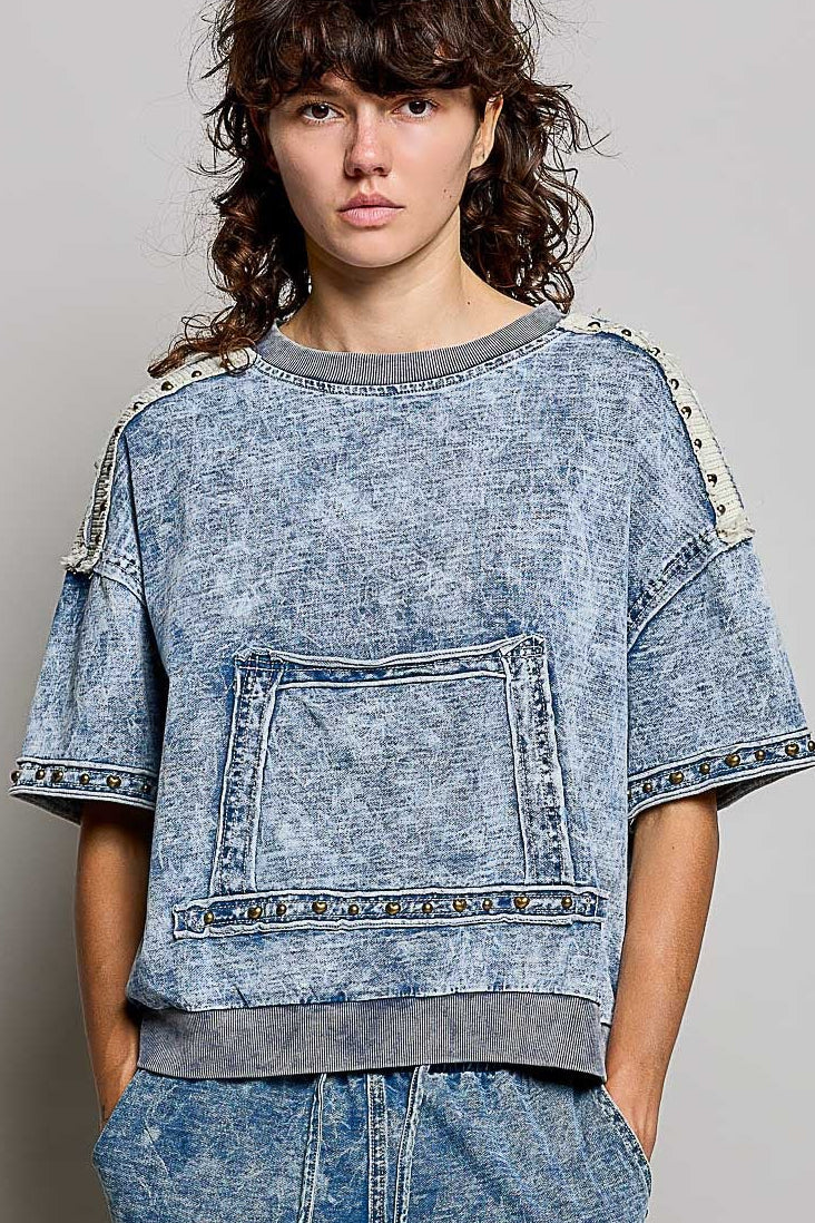 Blusa simulación mezclilla