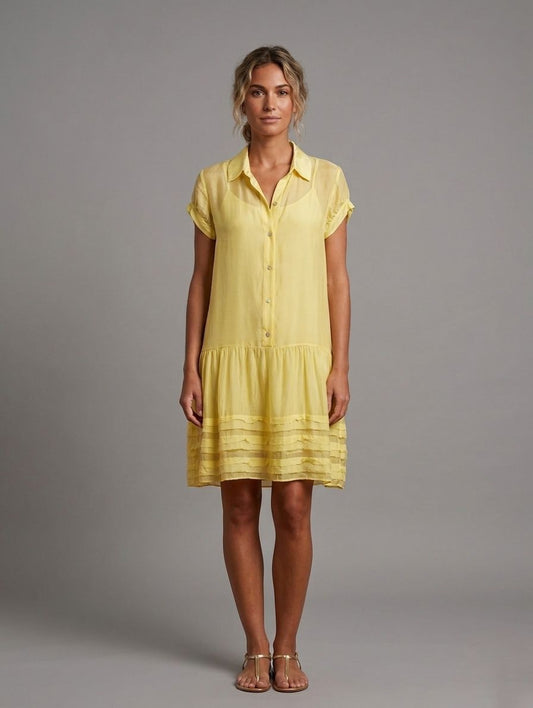 Vestido de seda corto