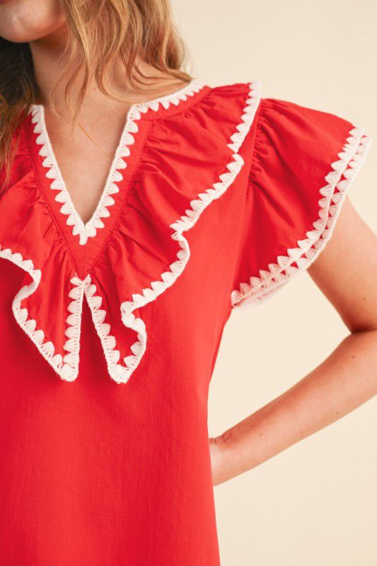 Blusa ribete en contraste