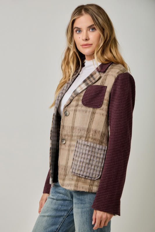 Saco multi cuadros