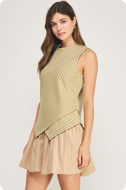 Vestido combinación de texturas