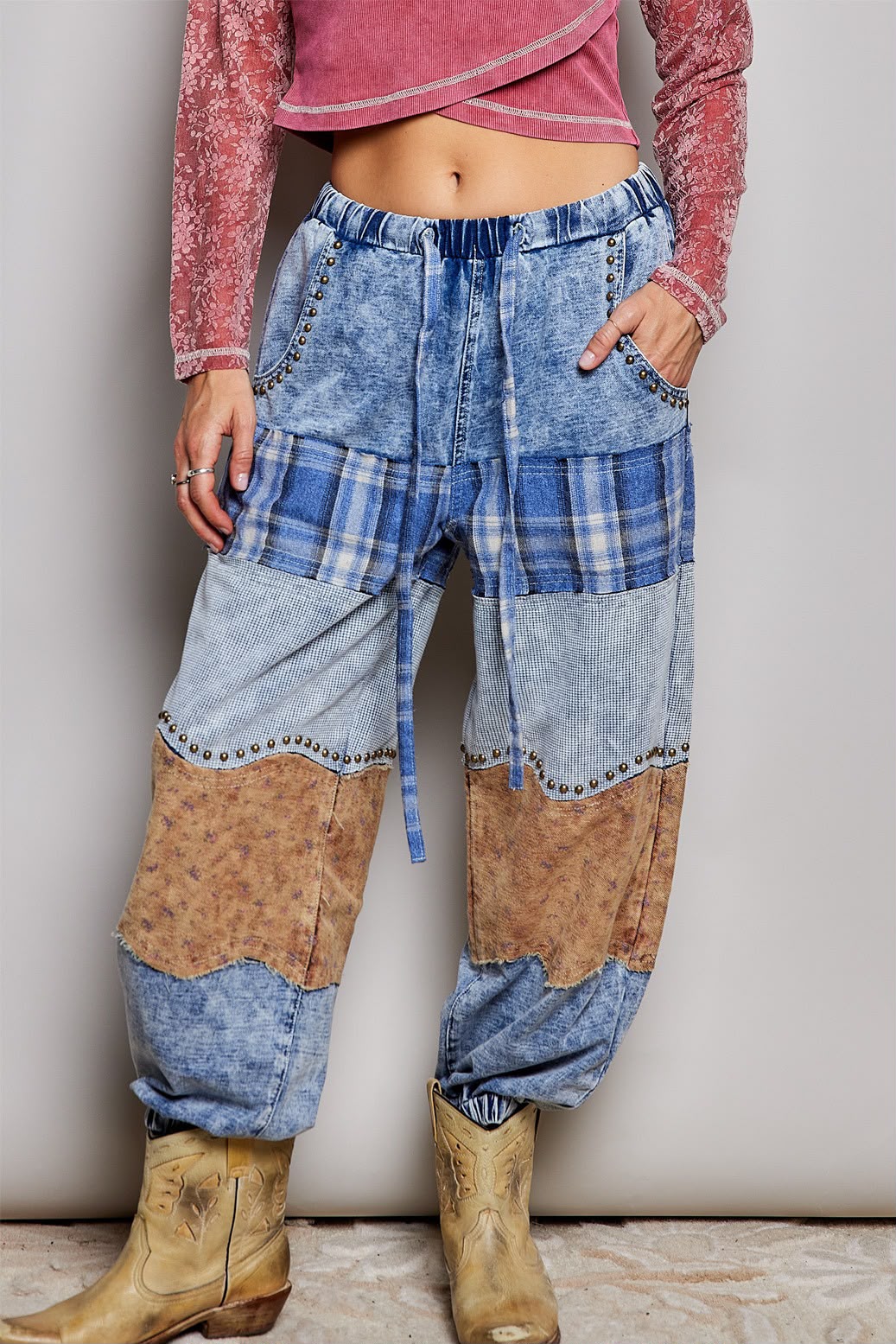 Pantalón globo telas