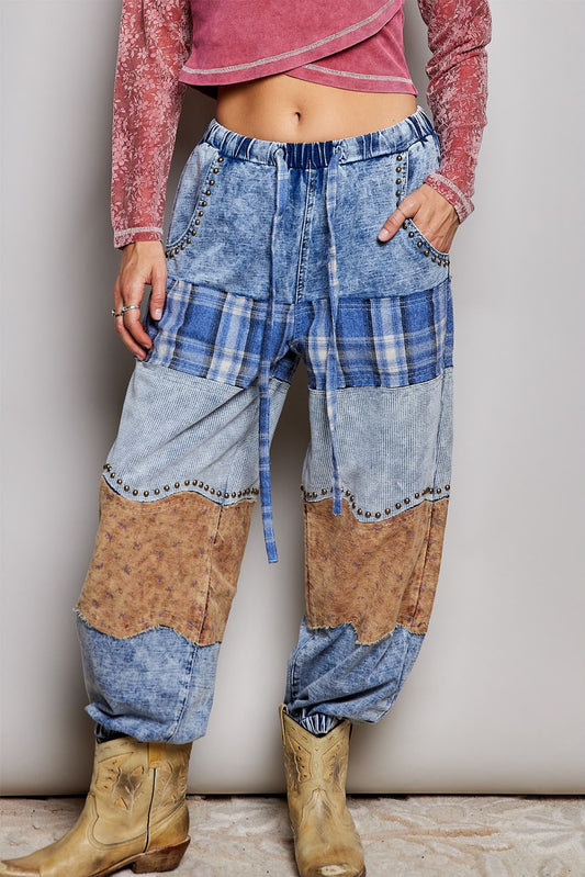 Pantalón globo telas