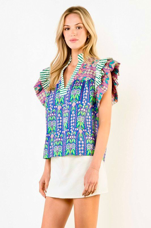 Blusa multi estampada