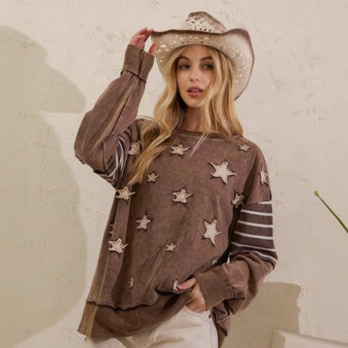 Blusa estrellas y rayas