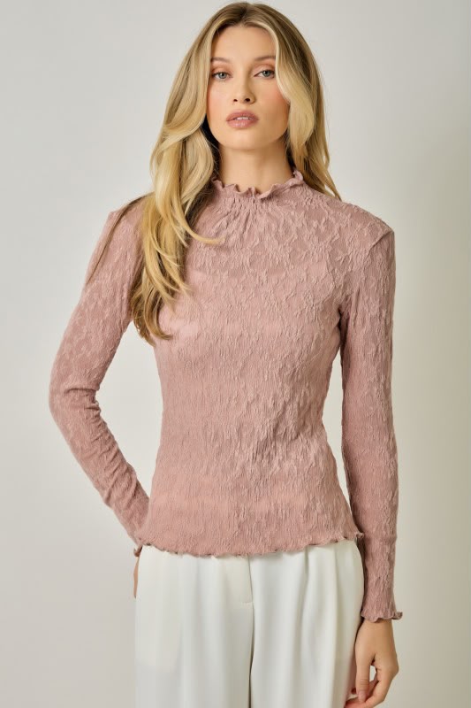 Blusa mesh punto cerrado