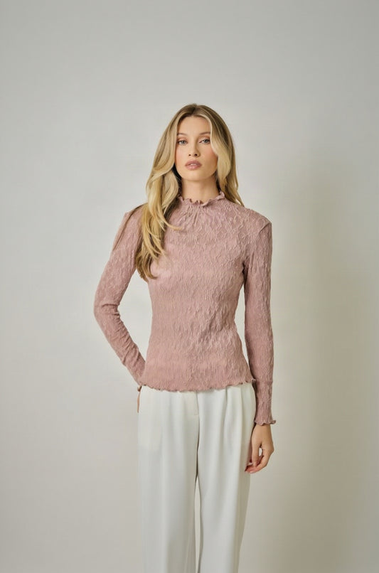 Blusa mesh punto cerrado
