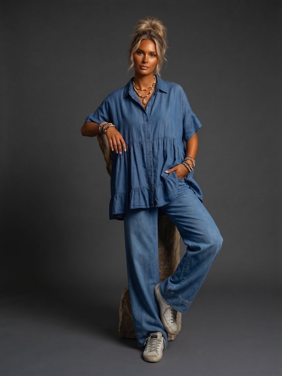 Blusa línea A tencel