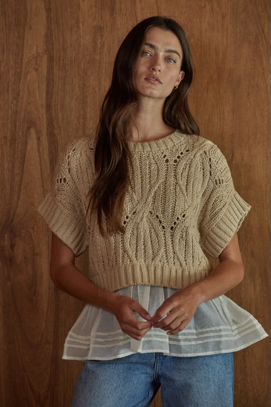 Blusa tejida Peplum
