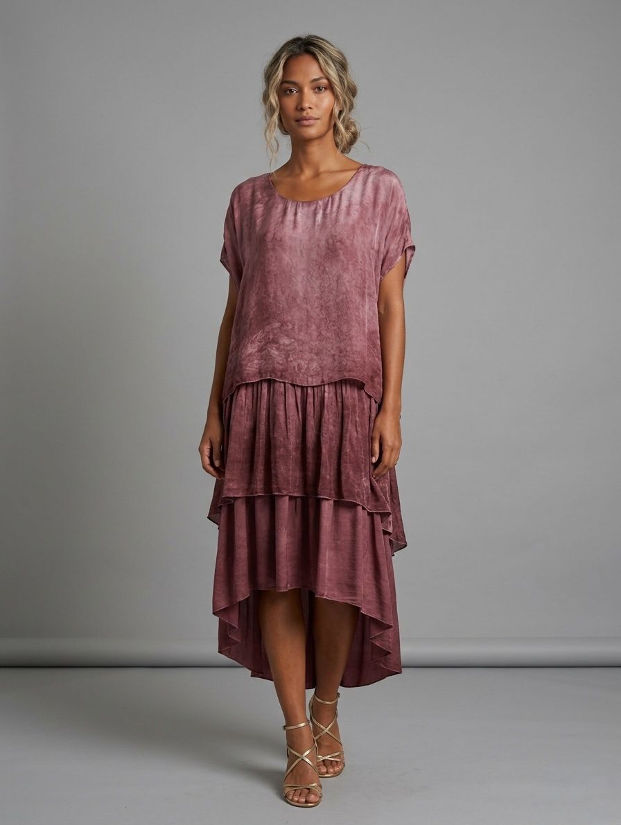 Vestido de seda pisos