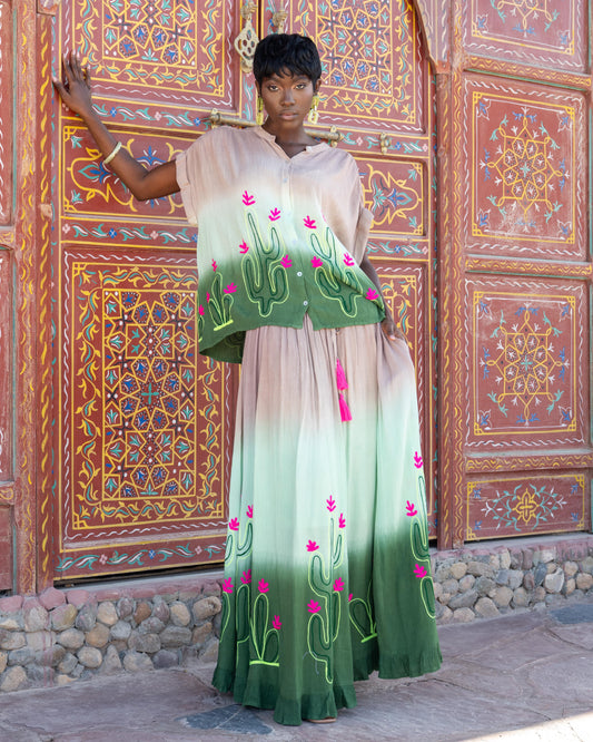 Set degradado con bordado