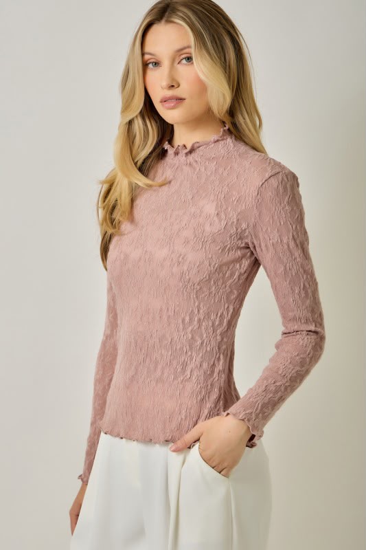 Blusa mesh punto cerrado