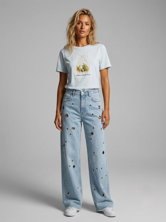 Camiseta bolsa bordada