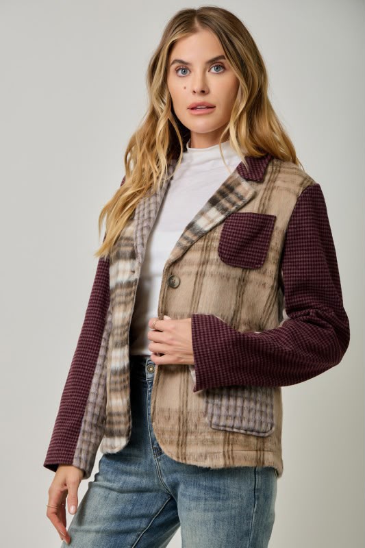 Saco multi cuadros