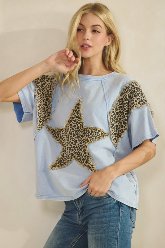 Blusa estrella animal print