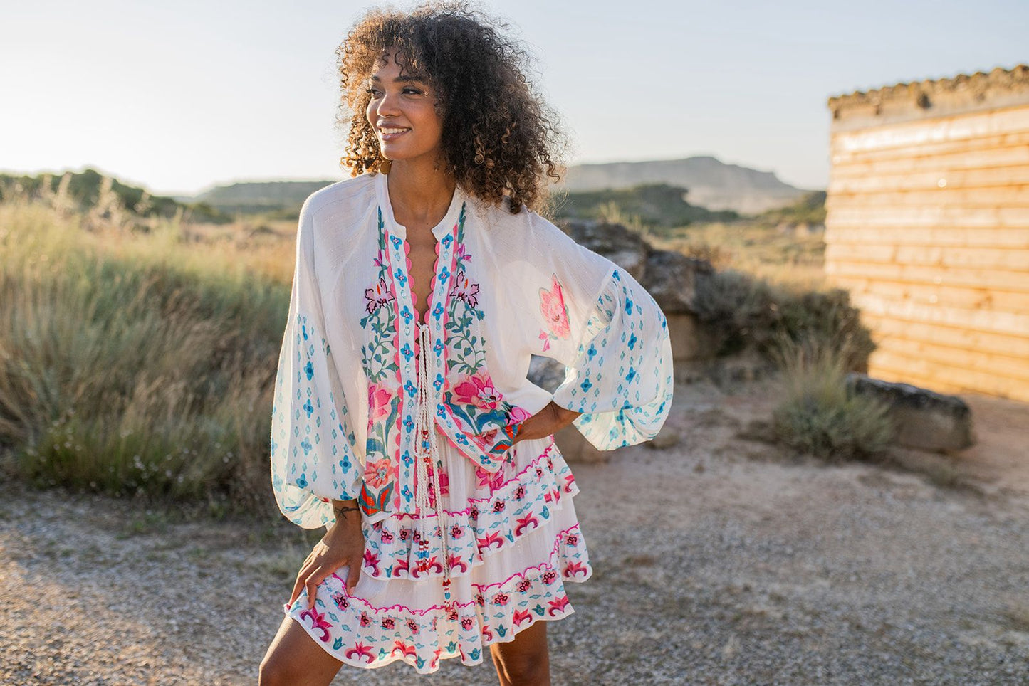 Set falda y blusa flores
