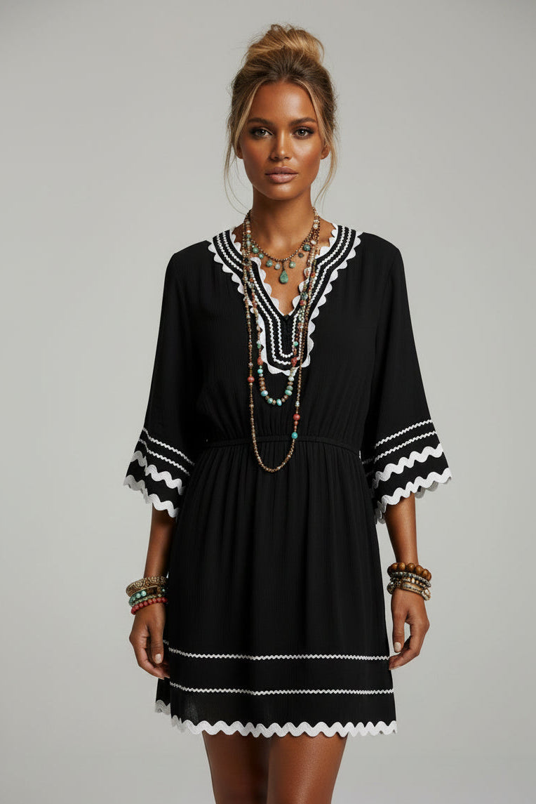Vestido con espiguilla