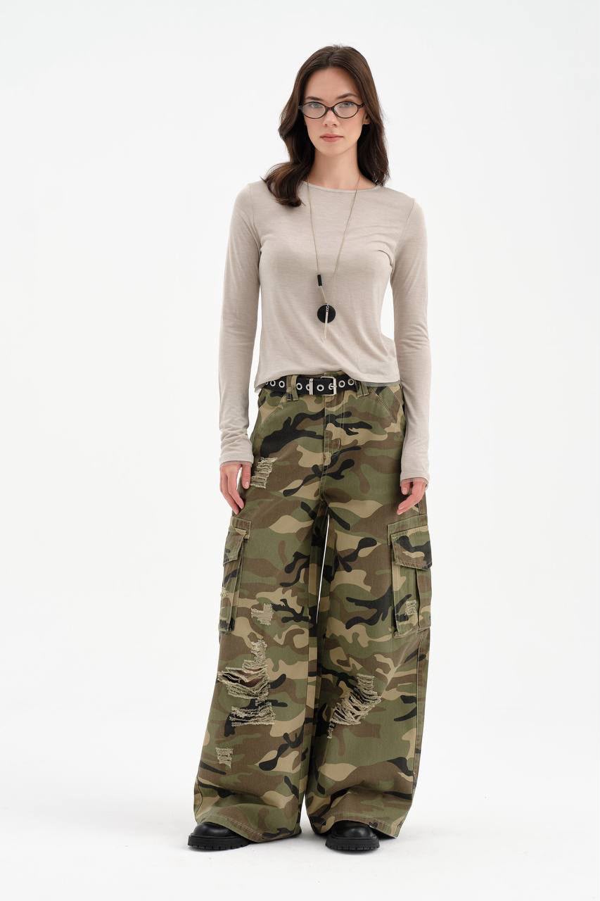 Jeans camuflaje cargo