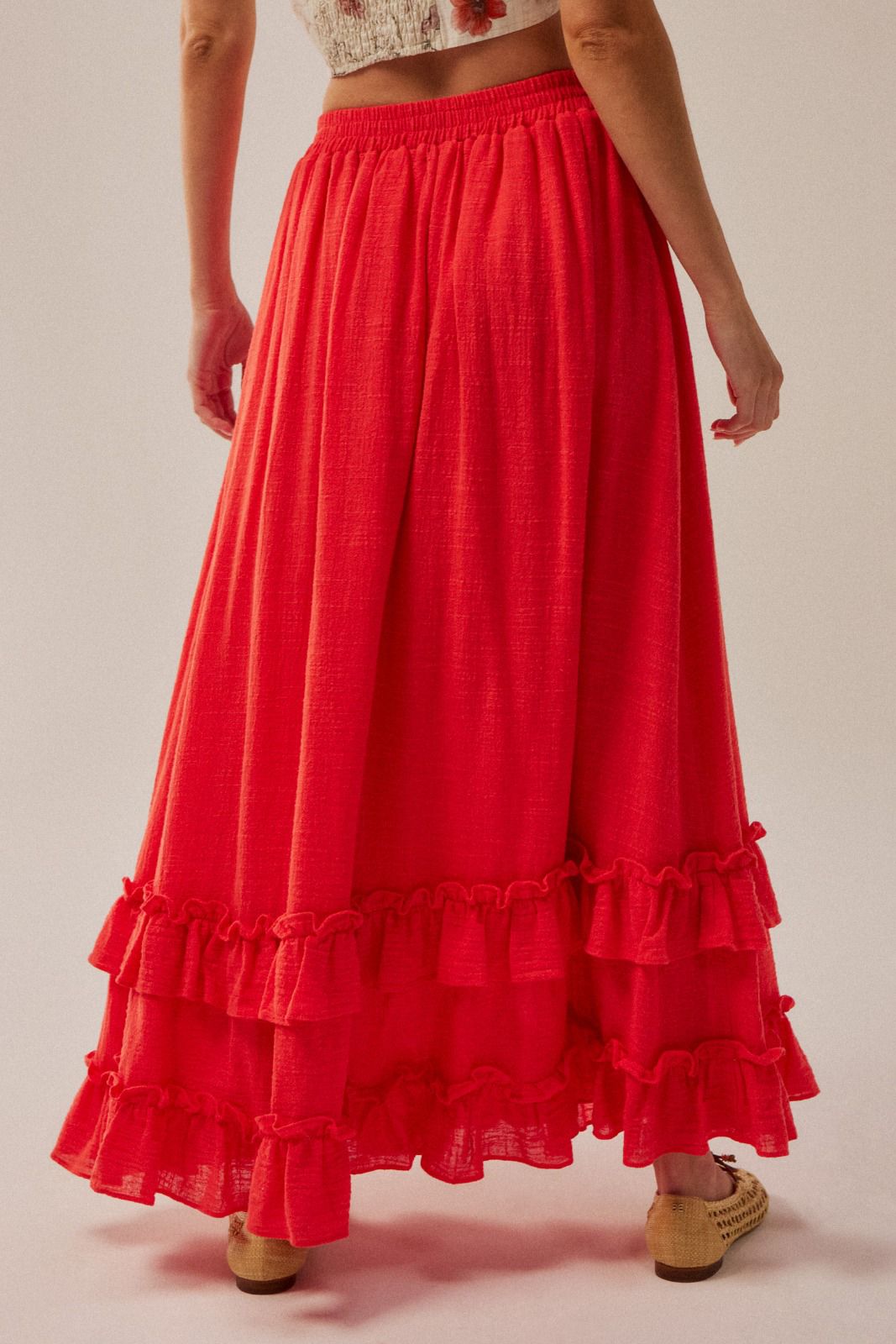 Falda boho escarolas