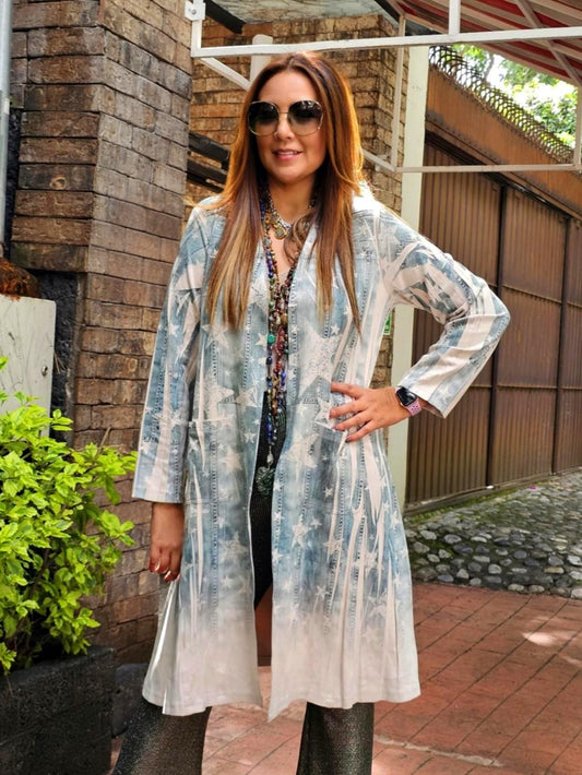 Ensamble suede con estrellas