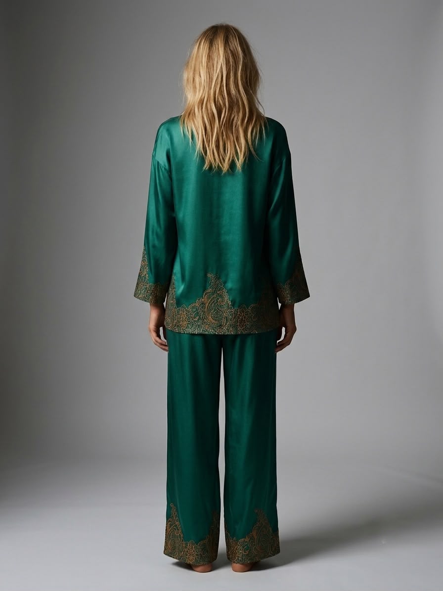 Set satinado estampado