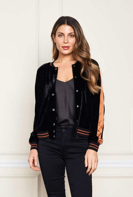 Bomber doble vista con bordado