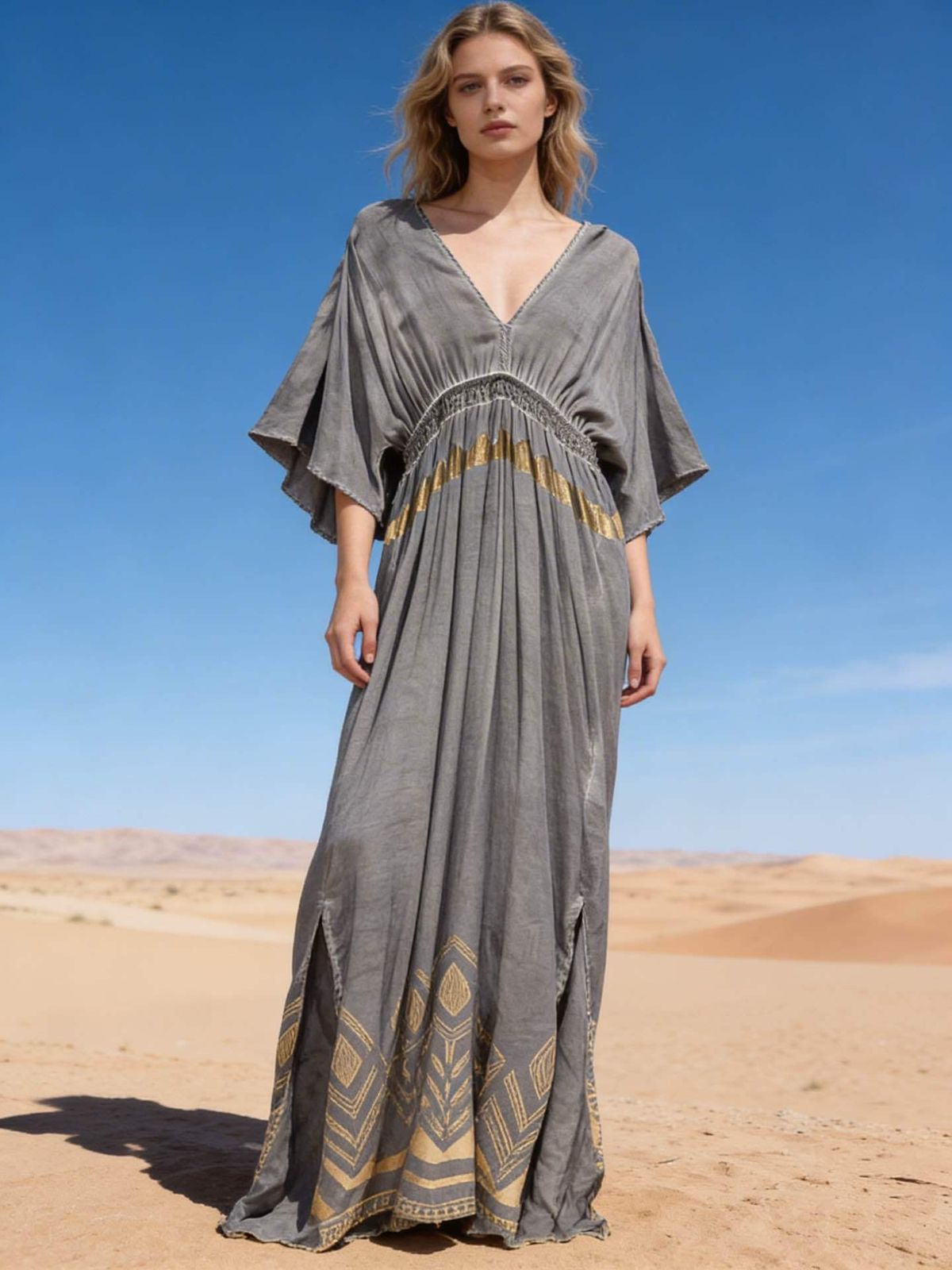 Vestido grecas con foil