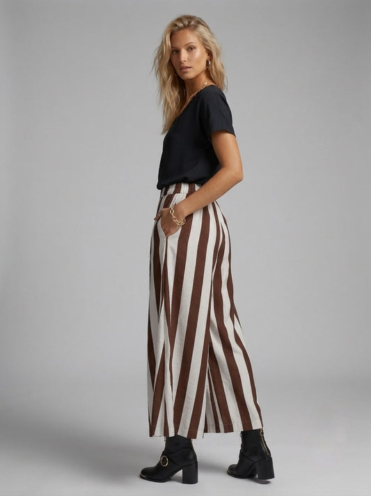 Pantalón línea A rayas