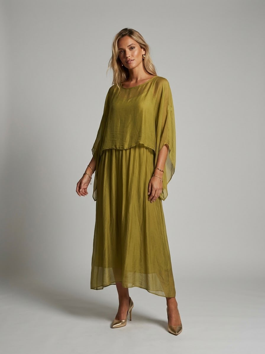 Vestido seda 2 piezas