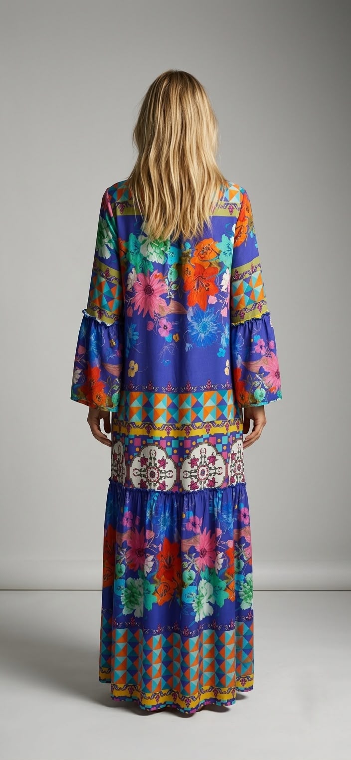 Vestido estampado triángulos