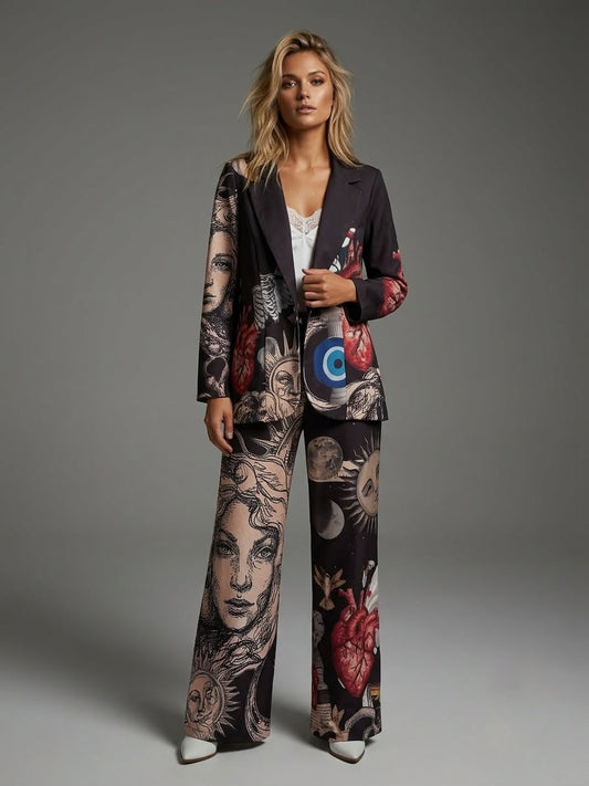 Set estampado corazón