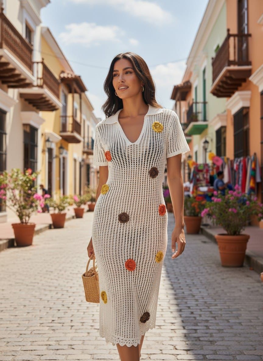 Vestido de crochet