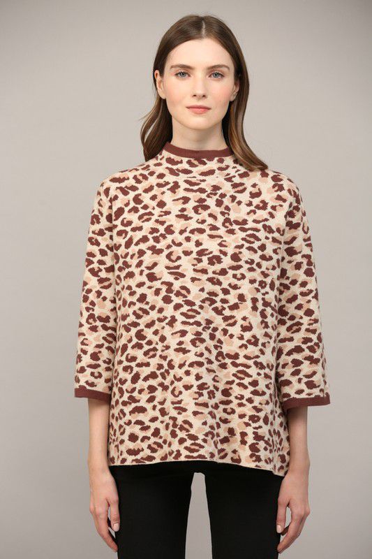 Blusa tejida animal print