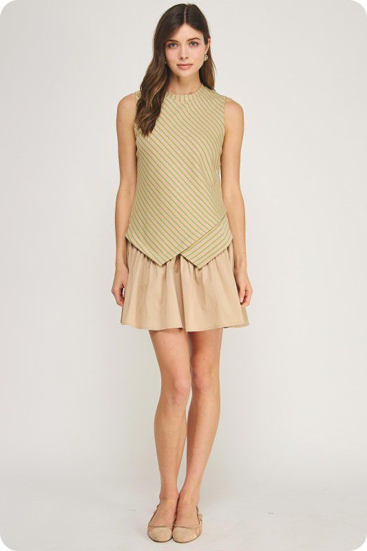 Vestido combinación de texturas