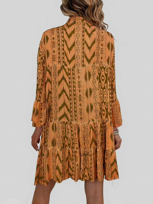 Vestido estampado dorado