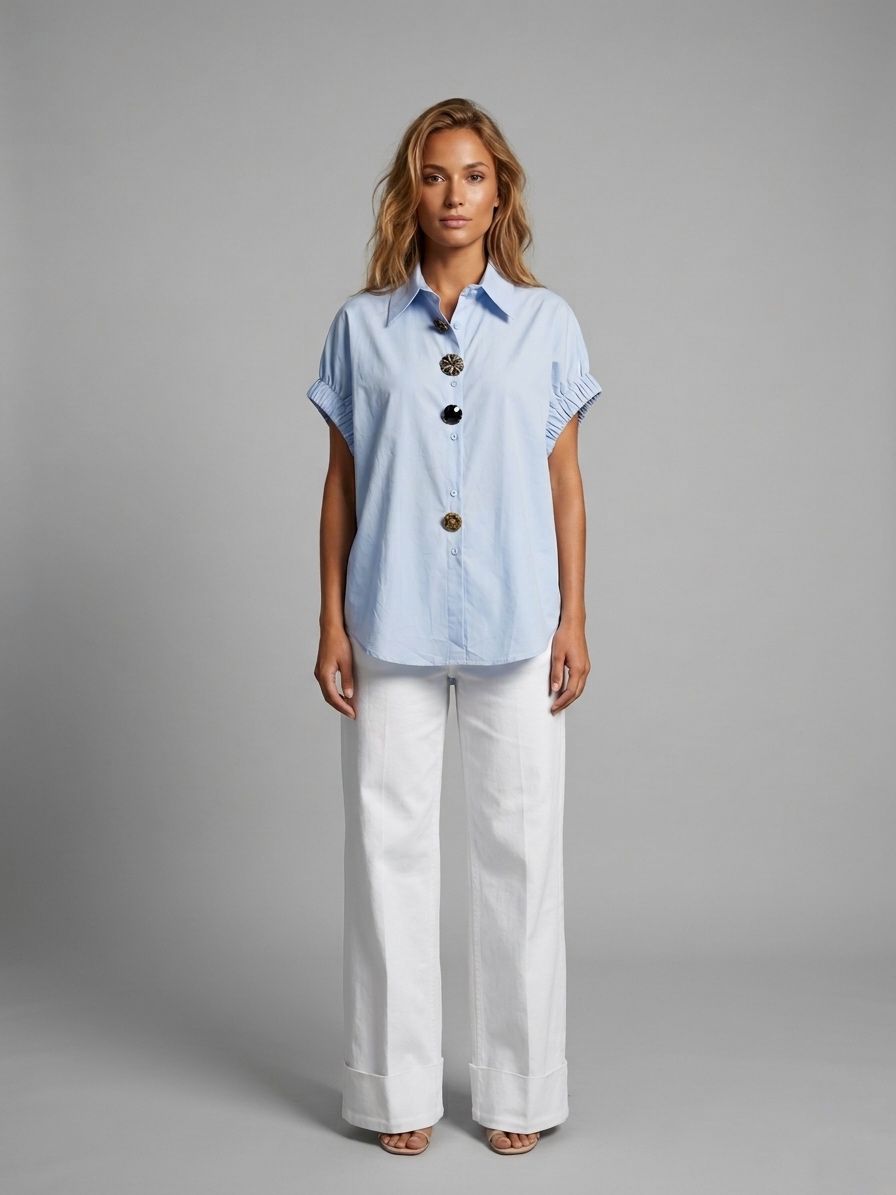 Blusa botones de piedras