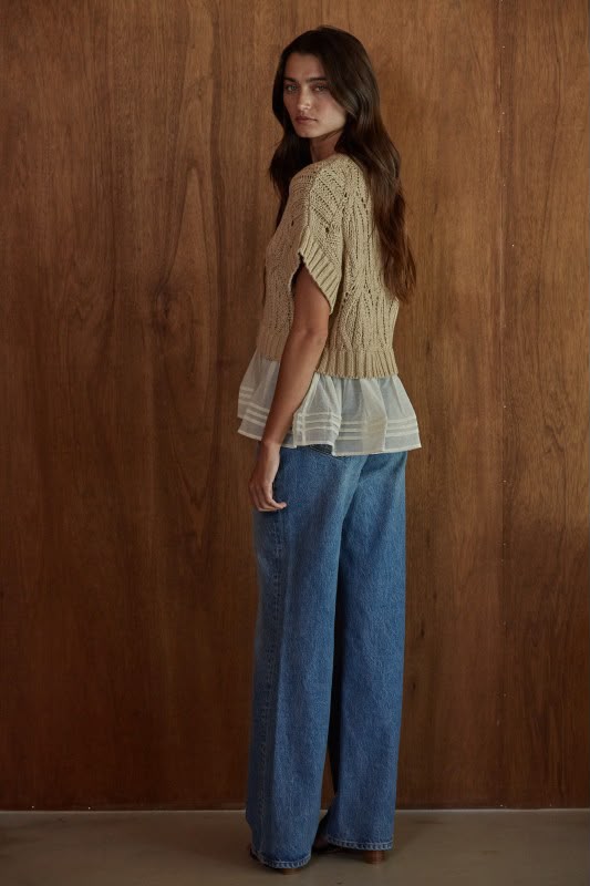 Blusa tejida Peplum