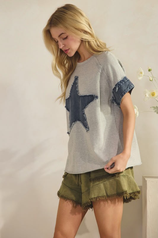 Blusa estrella de mezclilla