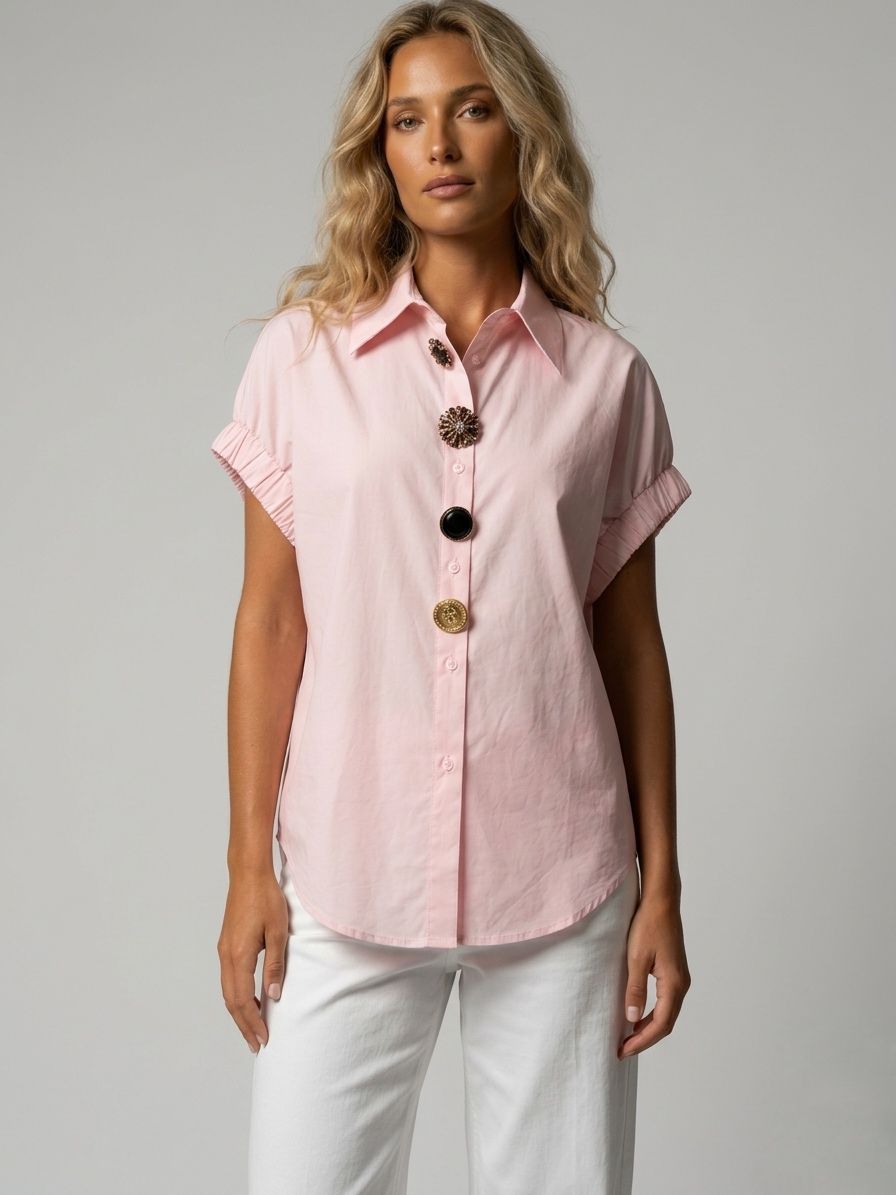 Blusa botones de piedras