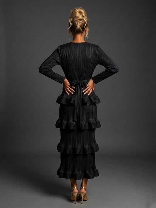 Vestido plisado niveles