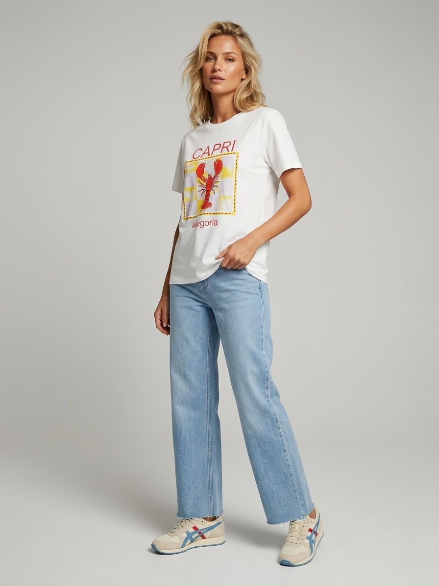Camiseta estampada langosta
